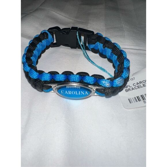 NFL Carolina Panthers  Woven Bracelet NIP - Picture 2 of 3